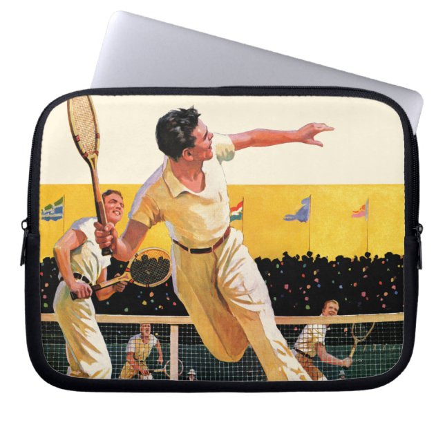 Protection Pour Ordinateur Portable Match de tennis de doubles (Devant)