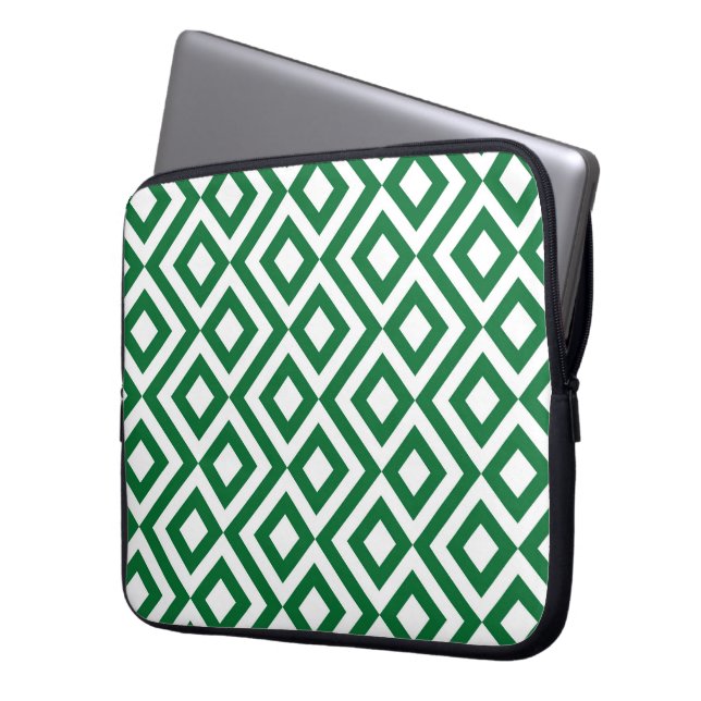 Protection Pour Ordinateur Portable Meander vert et blanc (devant gauche)