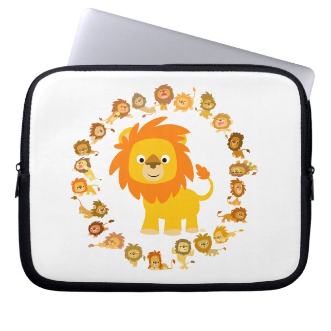 Protection Pour Ordinateur Portable Mignonette Carton Lion Mandala (Devant)