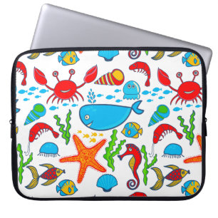 Protection Pour Ordinateur Portable Mignonne couleur vie marine Motif d'illustration 2