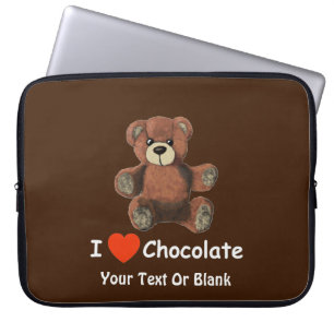Protection Pour Ordinateur Portable Mignonne I Coeur (Amour) Chocolat Teddy Ours