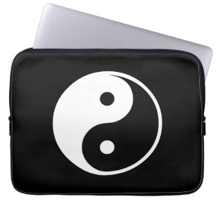 Protection Pour Ordinateur Portable Modèle noir et blanc d'illustration de Yin Yang