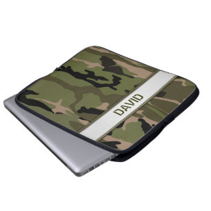 Protection Pour Ordinateur Portable Modèle nommé vert militaire de Camo