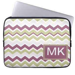 Protection Pour Ordinateur Portable Monogramme Chevron Brick