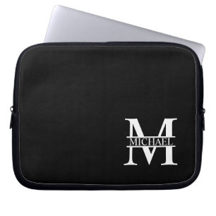 Protection Pour Ordinateur Portable Monogramme et nom personnalisés