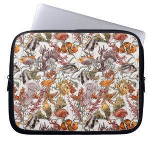 Protection Pour Ordinateur Portable Motif 2 de vie marine d'aquarelle