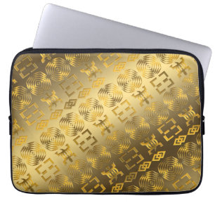 Protection Pour Ordinateur Portable Motif africain ethnique avec des simbols d'Adinkra