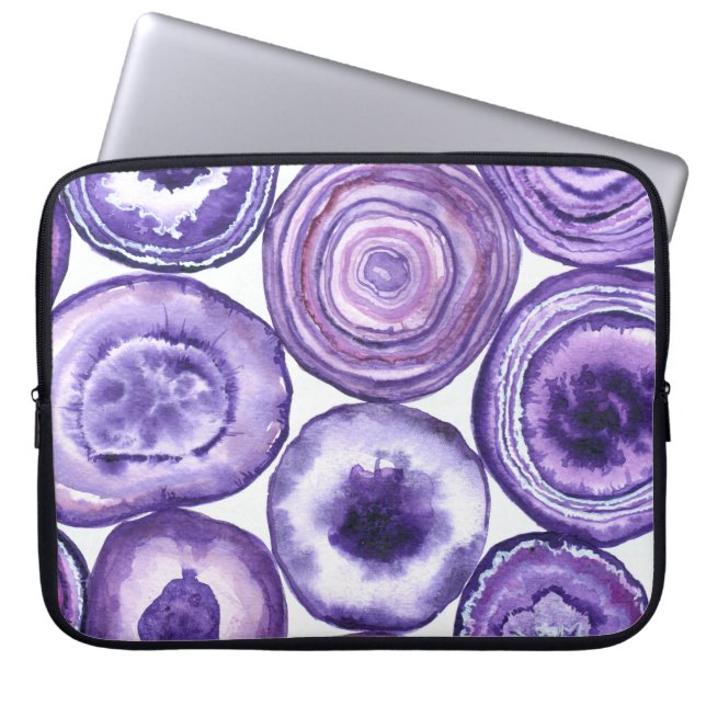 Protection Pour Ordinateur Portable Motif agate violet (Devant)