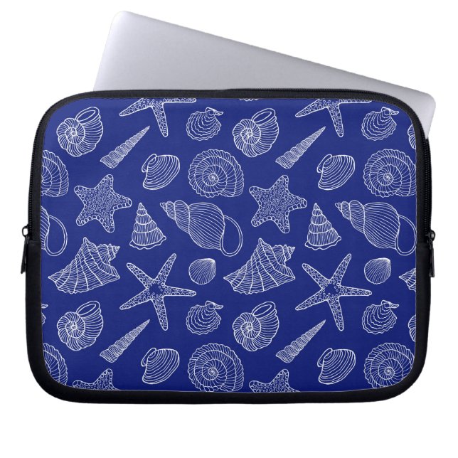 Protection Pour Ordinateur Portable Motif Bleu Clair Shell (Devant)