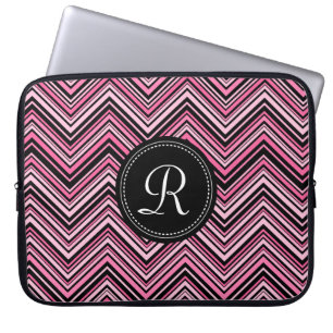 Protection Pour Ordinateur Portable Motif Chevron Tribal Tribal Rose Monogramme