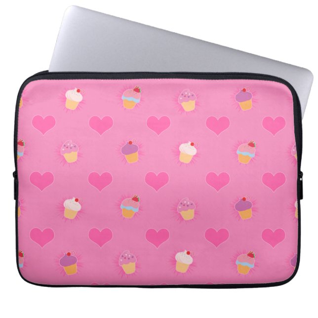 Protection Pour Ordinateur Portable Motif Cupcake rose (Devant)