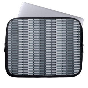 Protection Pour Ordinateur Portable Motif de bande Abstrait contemporain gris espace