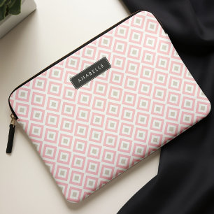 Protection Pour Ordinateur Portable Motif de diamants rose chic