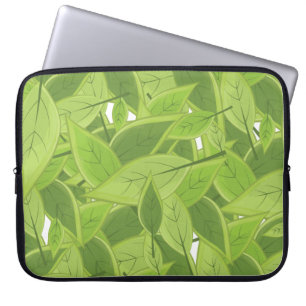 Protection Pour Ordinateur Portable Motif de feuilles vertes