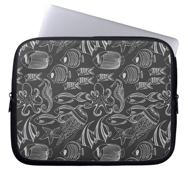 Protection Pour Ordinateur Portable Motif de la mer Noire (Devant)