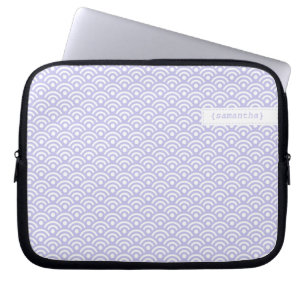 Protection Pour Ordinateur Portable Motif de la Seigaiha japonaise Lavande