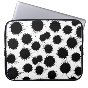Protection Pour Ordinateur Portable Motif de lot - Noir sur Blanc