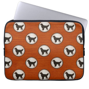 Protection Pour Ordinateur Portable Motif d'emblème de médaillon de chien de golden