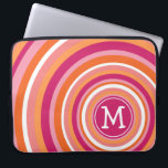 Protection Pour Ordinateur Portable Motif Funky Circle avec Monogramme<br><div class="desc">Design lumineux et coloré avec beaucoup de courbes et de points. Si vous avez besoin d'ajuster l'art de changer la police,  cliquez sur le bouton personnaliser.</div>