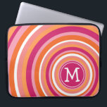 Protection Pour Ordinateur Portable Motif Funky Circle avec Monogramme<br><div class="desc">Design lumineux et coloré avec beaucoup de courbes et de points. Si vous avez besoin d'ajuster l'art de changer la police,  cliquez sur le bouton personnaliser.</div>