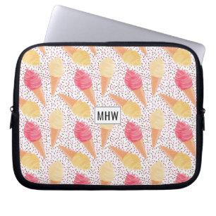 Protection Pour Ordinateur Portable Motif Ice Cream personnalisé monogramme manches d'