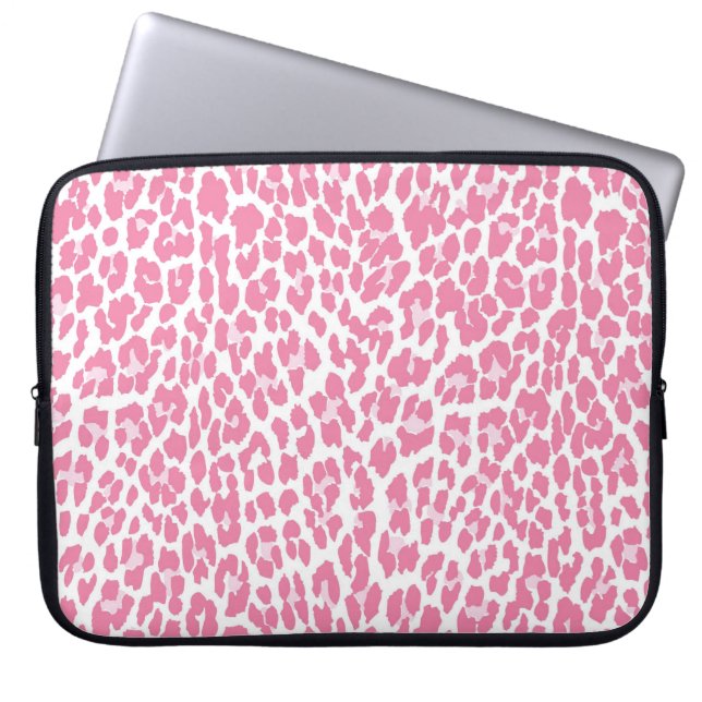 Protection Pour Ordinateur Portable Motif léopard rose (Devant)