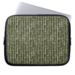Protection Pour Ordinateur Portable Motif naturel de bambou vert