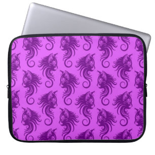 Protection Pour Ordinateur Portable Motif pourpre de tourbillonnement de chat
