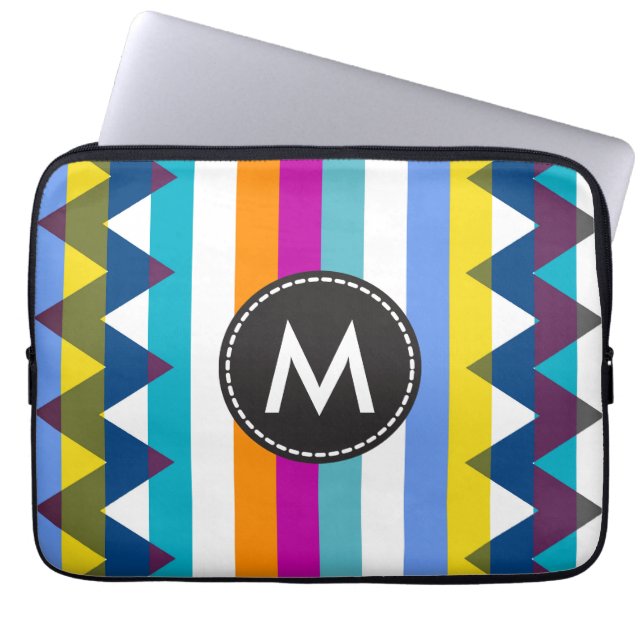 Protection Pour Ordinateur Portable Motif tendance Chevron Stripes #12 (Devant)