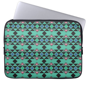 Protection Pour Ordinateur Portable Motif turquoise de hippie aztèque tribal