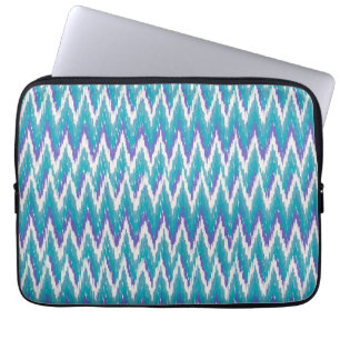 Protection Pour Ordinateur Portable motif turquoise et Amethyst iKat ZigZag