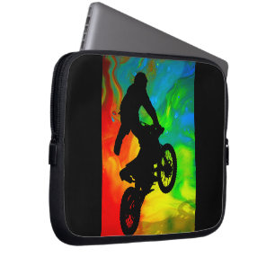 Protection Pour Ordinateur Portable Motocross dans une fusion solaire