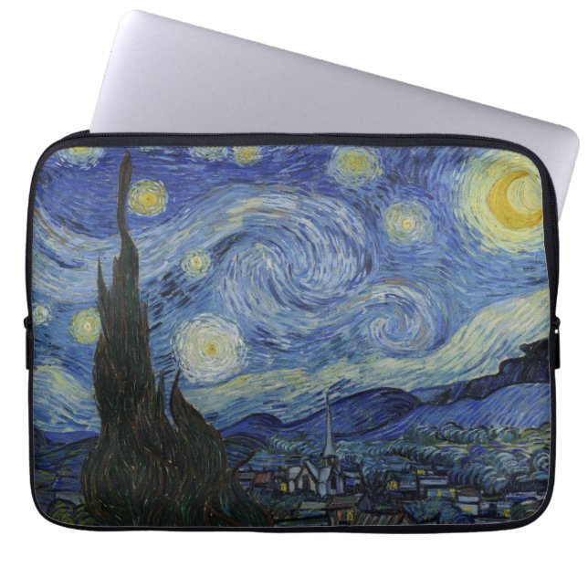 Protection Pour Ordinateur Portable Nuit étoilée par Vincent Van Gogh (Devant)