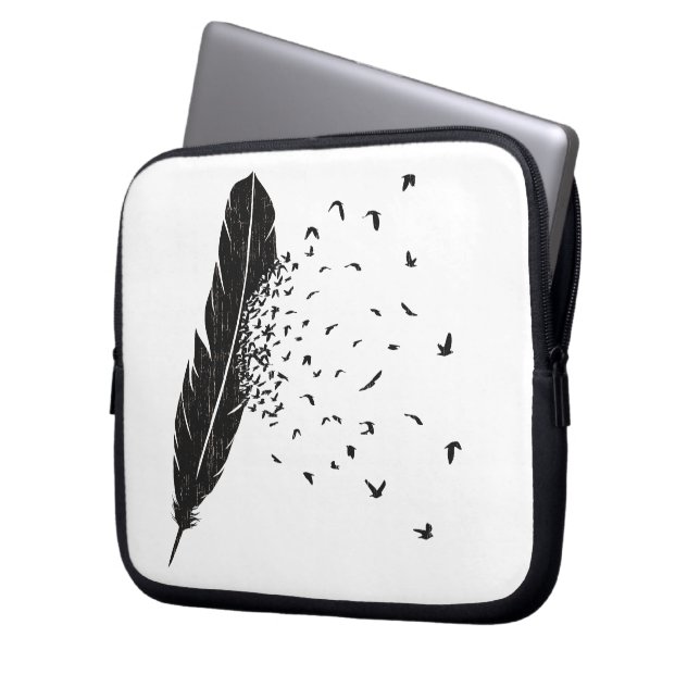 Protection Pour Ordinateur Portable Oiseaux Éruption d'une plume (devant gauche)