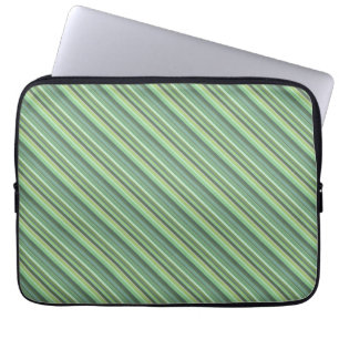 Protection Pour Ordinateur Portable Olive green diagonal stripes