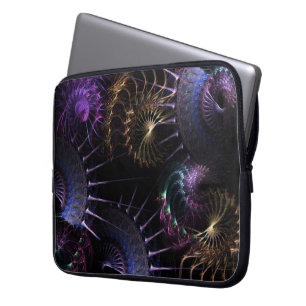Protection Pour Ordinateur Portable Ordinateur portable Fractal Purple & Gold Swirl Ca
