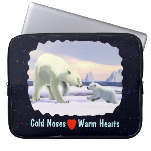 Protection Pour Ordinateur Portable Ours Polaire - Mama Nez Meilleur