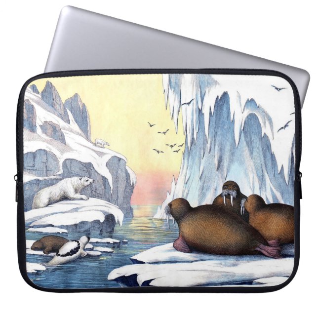 Protection Pour Ordinateur Portable Ours Polaires, Walrus Et Phoques (Devant)