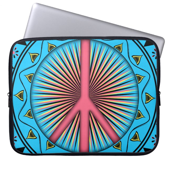 Protection Pour Ordinateur Portable Paix ~ Soleil (Devant)