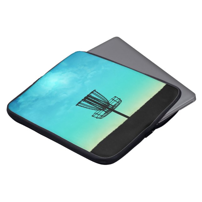 Protection Pour Ordinateur Portable Panier de golf de disque (Devant haut)