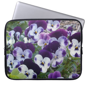 Protection Pour Ordinateur Portable Pansies pourpres,