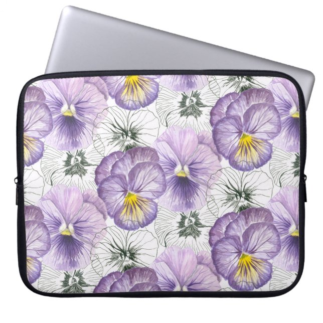 Protection Pour Ordinateur Portable Pansy motif (Devant)