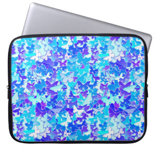 Protection Pour Ordinateur Portable Papillons, bleu, turquoise, lavande