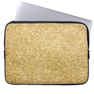 Protection Pour Ordinateur Portable Parties scintillantes élégantes d'or de Faux