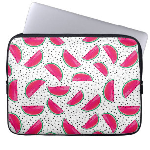 Protection Pour Ordinateur Portable Pastèque au néon sur le motif de graines