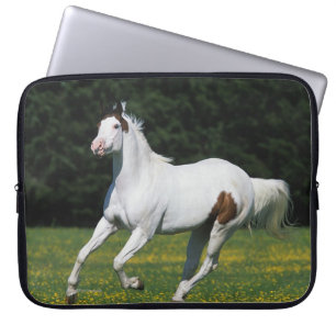 Protection Pour Ordinateur Portable Peignez le cheval fonctionnant dans le domaine