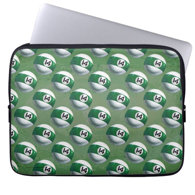 Protection Pour Ordinateur Portable Peint 14 Ball Motif (Devant)