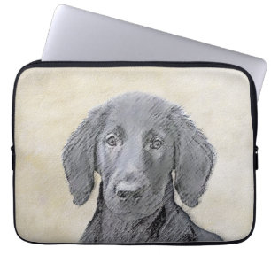 Protection Pour Ordinateur Portable Peinture Retriever à revêtement plat - Art Chien o