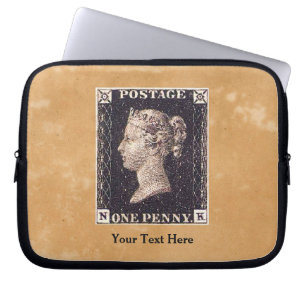Protection Pour Ordinateur Portable Penny Black Postage Timbre