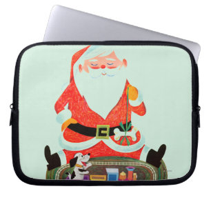Protection Pour Ordinateur Portable Père Noël avec le train
